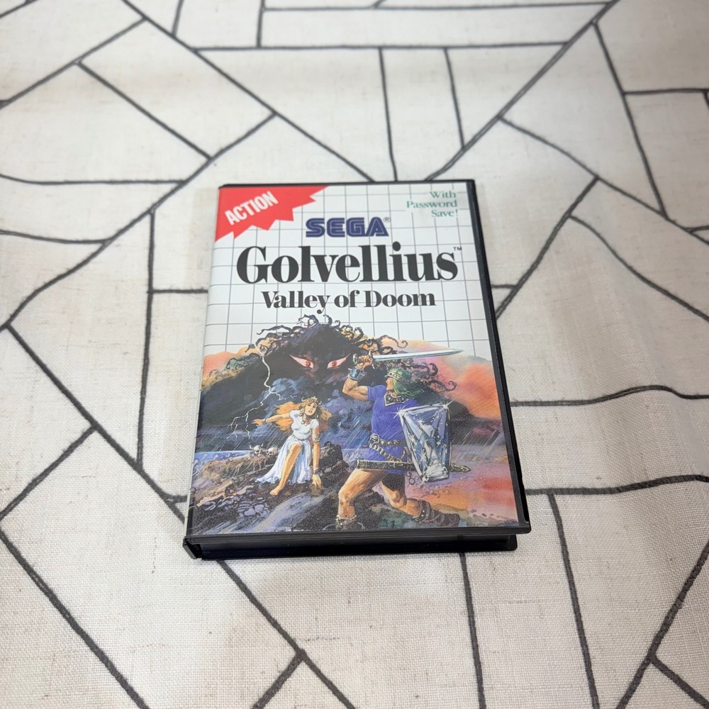 Sega Master System Golvellius Valley of Doom Game CIB Black Cartridge 7017